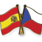 Pin de banderas checa y española